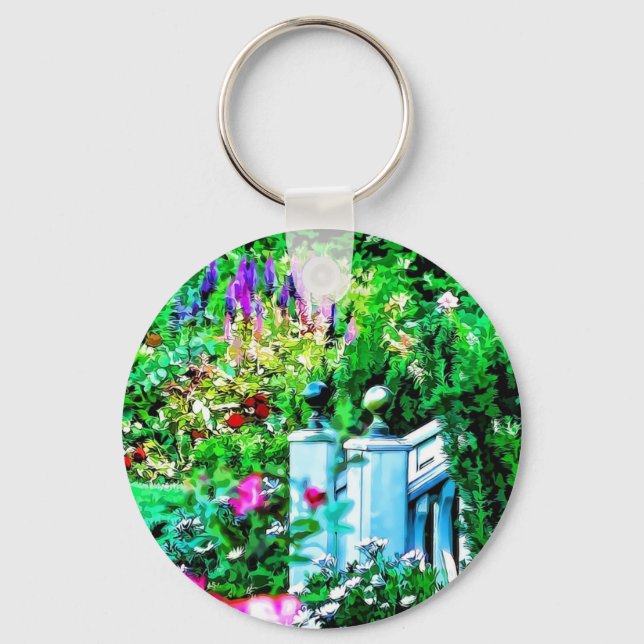 Flower Garden Paradise Key Ring (Front)