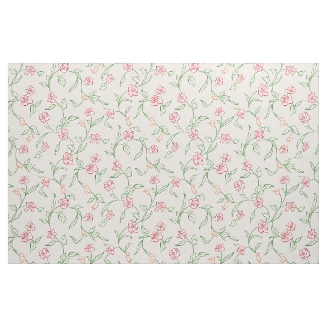 Flower Garden Pink Fabric (Yard)
