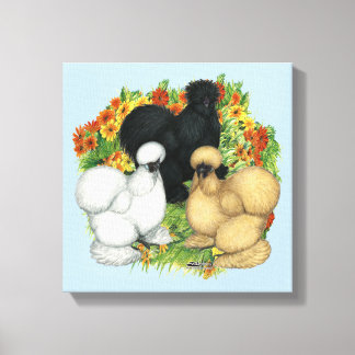 Flower Garden Silkies Canvas Print