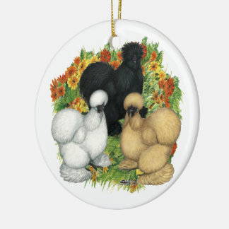 Flower Garden Silkies Ceramic Tree Decoration