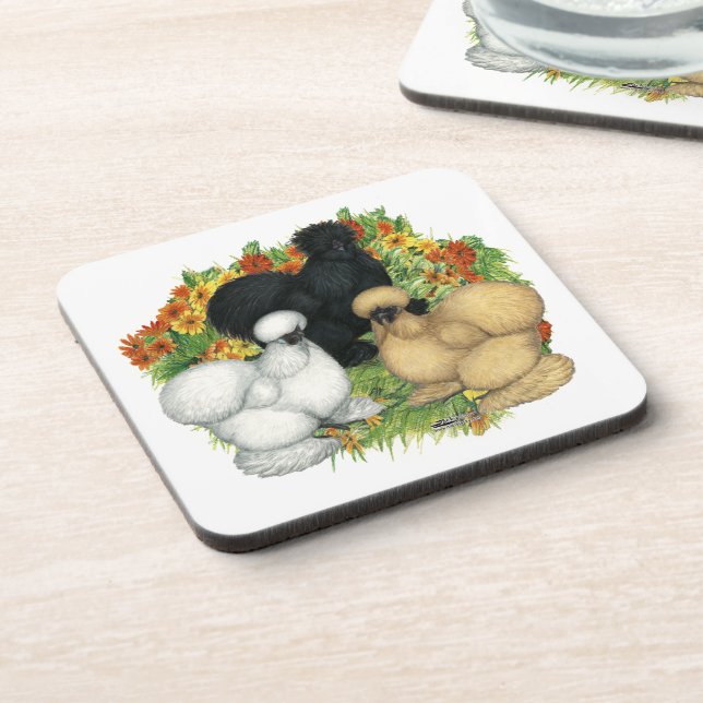 Flower Garden Silkies Coaster (Left Side)