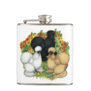 Flower Garden Silkies Hip Flask