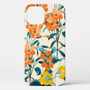 Flower Garden. Small Cute Florals and Branches Swe iPhone 12 Case