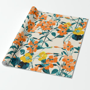 Flower Garden. Small Cute Florals and Branches Swe Wrapping Paper