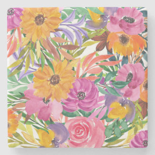 Flower Garden Stone Coaster