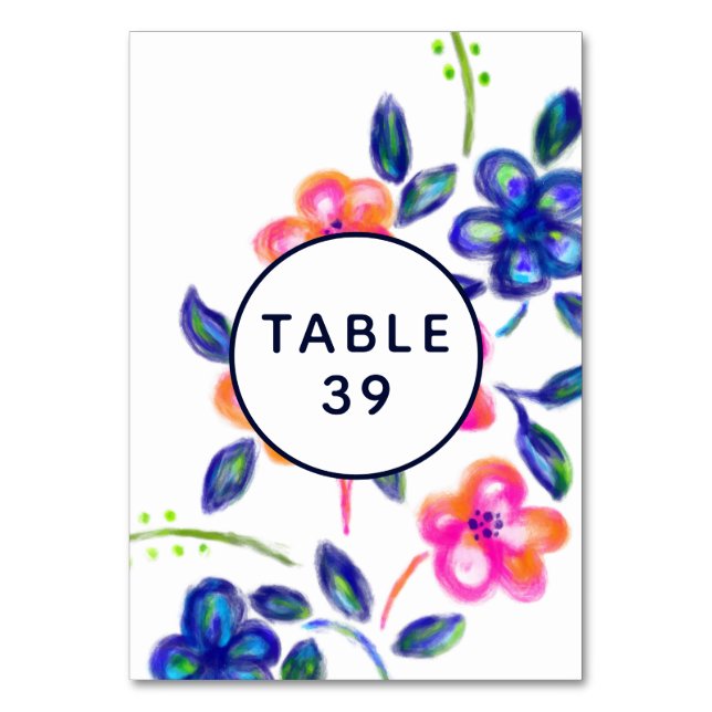 Flower Garden Table Number (Front)