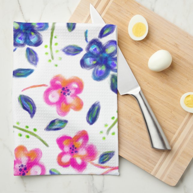 Flower Garden Tea Towel (Quarter Fold)