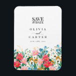 Flower Garden Wildflower Wedding Save the Date Magnet<br><div class="desc">Flower Garden Wildflower Wedding Save the Date - perfect for garden weddings in spring or summer</div>