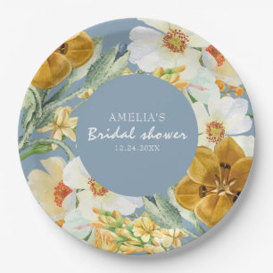 Flower Garden wildflowers Spring Bridal Shower Paper Plate