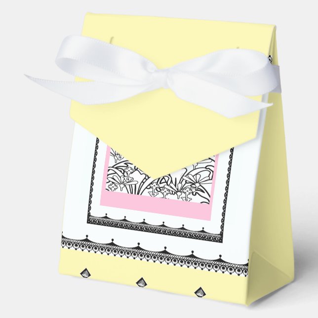 Flower Garden Yellow  Favour Box (Front)