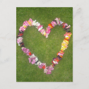 flower garland postcard