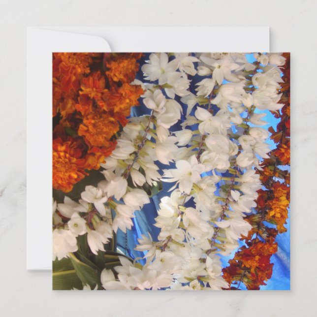 Flower Garlands India Invitation (Front)