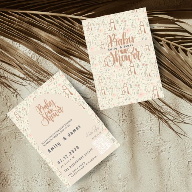 Flower Gender Reveal Baby Shower Invitation (Creator Uploaded)