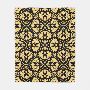 Flower geometric pattern. Seamless vintage backgro Fleece Blanket