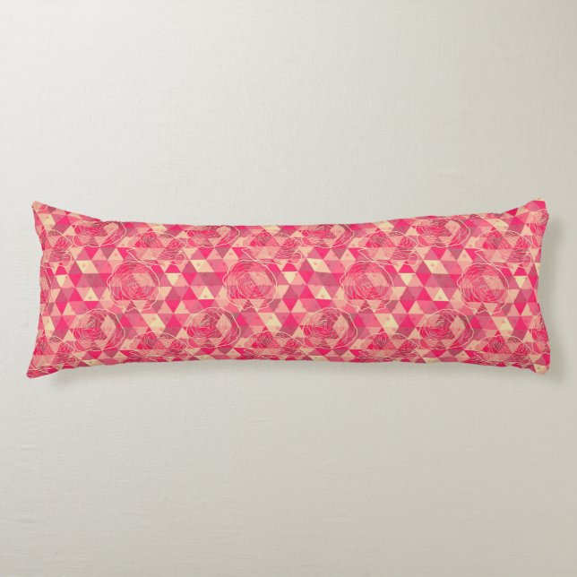 Flower geometrical pattern body cushion (Front)