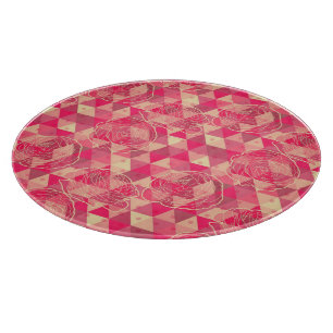 Flower geometrical pattern cutting board