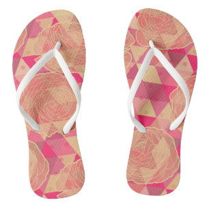 Flower geometrical pattern jandals