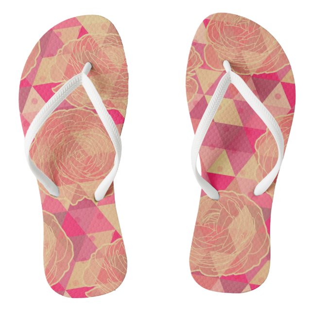 Flower geometrical pattern jandals (Footbed)