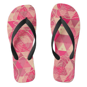 Flower geometrical pattern jandals