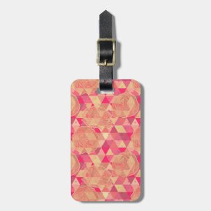 Flower geometrical pattern luggage tag