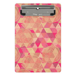 Flower geometrical pattern mini clipboard
