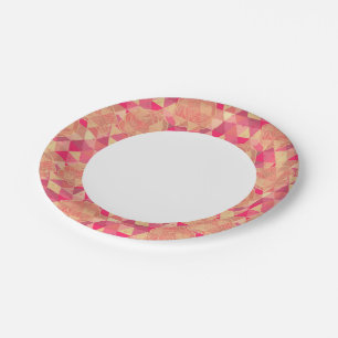 Flower geometrical pattern paper plate