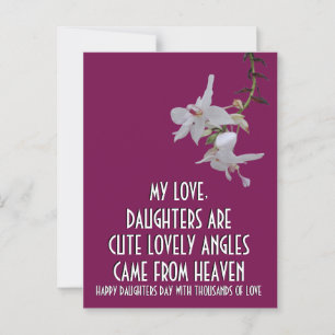 FLOWER GIFT FOR DAUGHTERS DAY POSTCARD