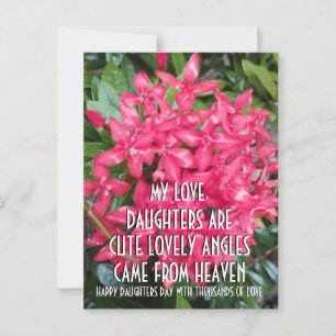 FLOWER GIFT FOR DAUGHTERS DAY POSTCARD