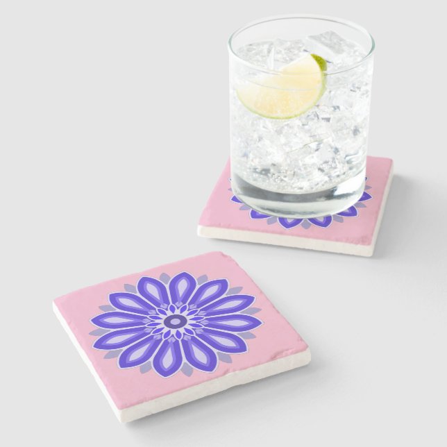 FLOWER GIFT FOR MOM DAUGHTER SISTER FRIEND TEACHER STONE COASTER (Side)