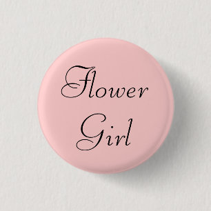 Flower Girl 3 Cm Round Badge