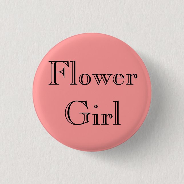 Flower Girl 3 Cm Round Badge (Front)