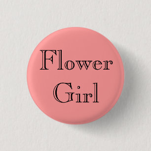 Flower Girl 3 Cm Round Badge