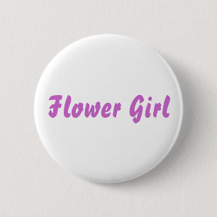 Flower Girl 6 Cm Round Badge