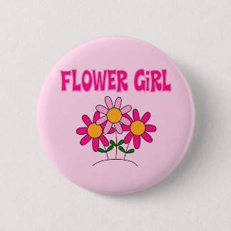 Flower Girl 6 Cm Round Badge