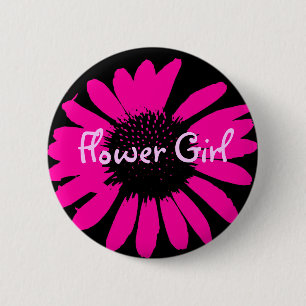 Flower Girl 6 Cm Round Badge