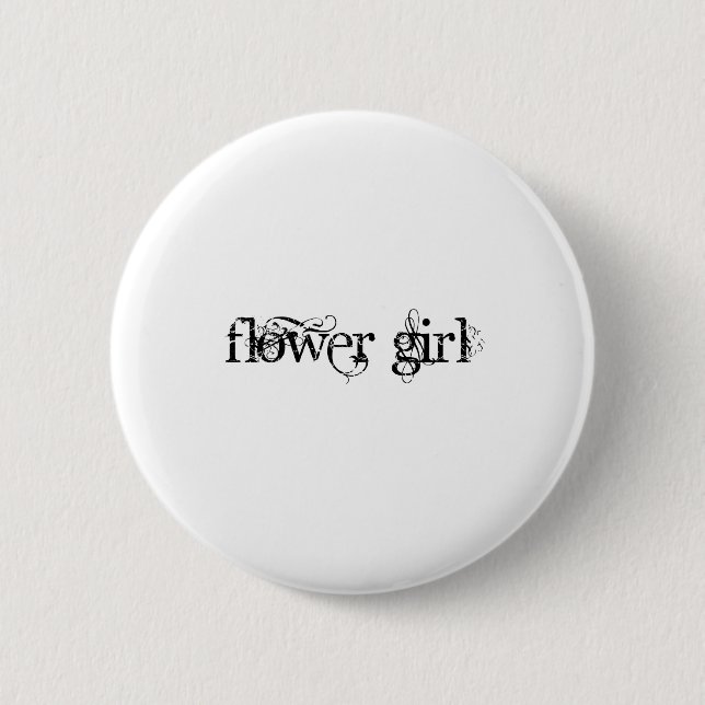 Flower Girl 6 Cm Round Badge (Front)