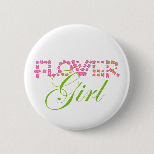 Flower Girl 6 Cm Round Badge