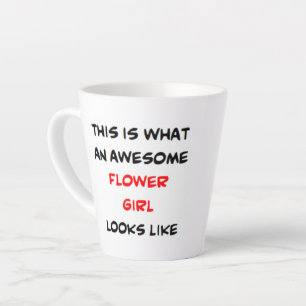 flower girl, awesome latte mug