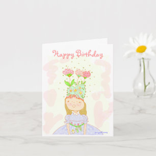 Flower Girl Birthday Card