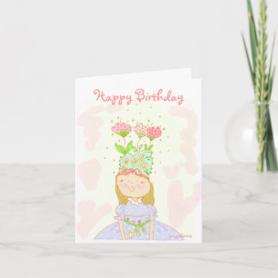 Flower girl birthday card