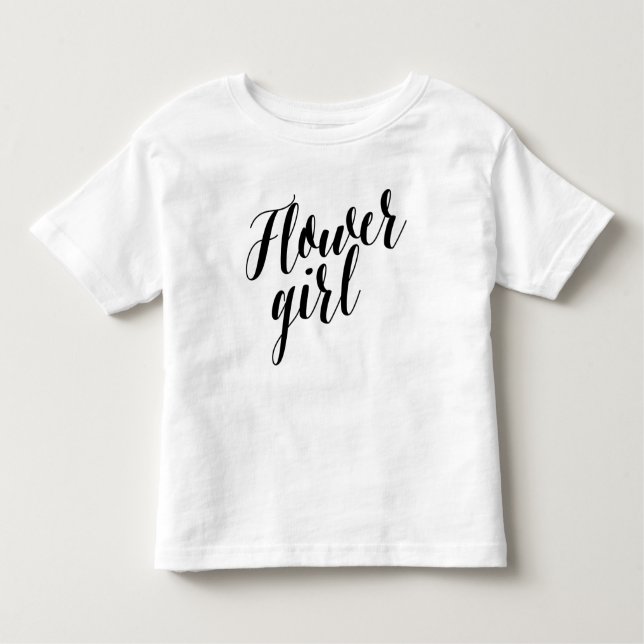 Flower Girl Black Script Shirt (Front)