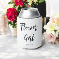 Flower Girl Black White Bridal Party Wedding
