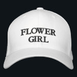 Flower Girl black white elegant Chic wedding tribe Embroidered Hat<br><div class="desc">Chic Flower Girl black and white wedding bride tribe Embroidered Baseball Cap
Available in many colours and options</div>