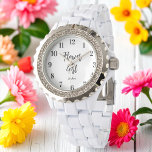 Flower Girl Black White Wedding Watch<br><div class="desc">Flower Girl Black White Watch for Wedding,  Bridal Party,  Bridal Shower,  Bachelorette Party. Check out more products with this design in the collection below.</div>