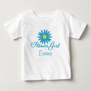 Flower Girl/ Blue Daisy Baby T-Shirt