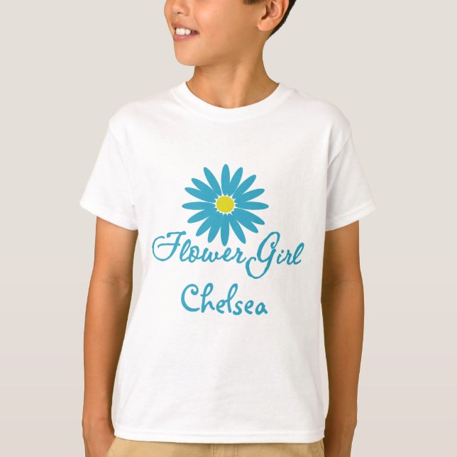 Flower Girl/ Blue Daisy T-Shirt (Front)