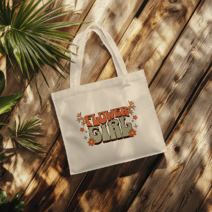 Flower Girl –Boho  Retro Floral  Tote Bag