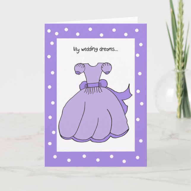 Flower Girl Card - Purple Wedding Dreams (Front)