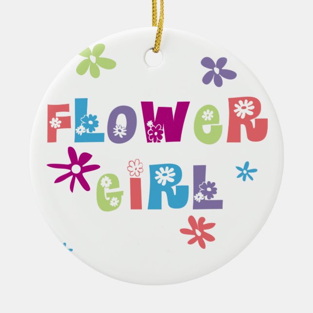 Flower Girl Ceramic Tree Decoration (Front)