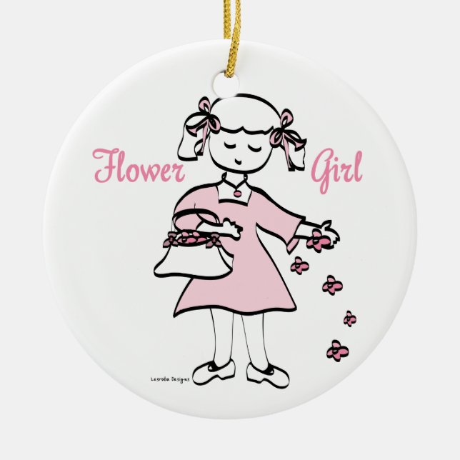 Flower Girl Ceramic Tree Decoration (Front)